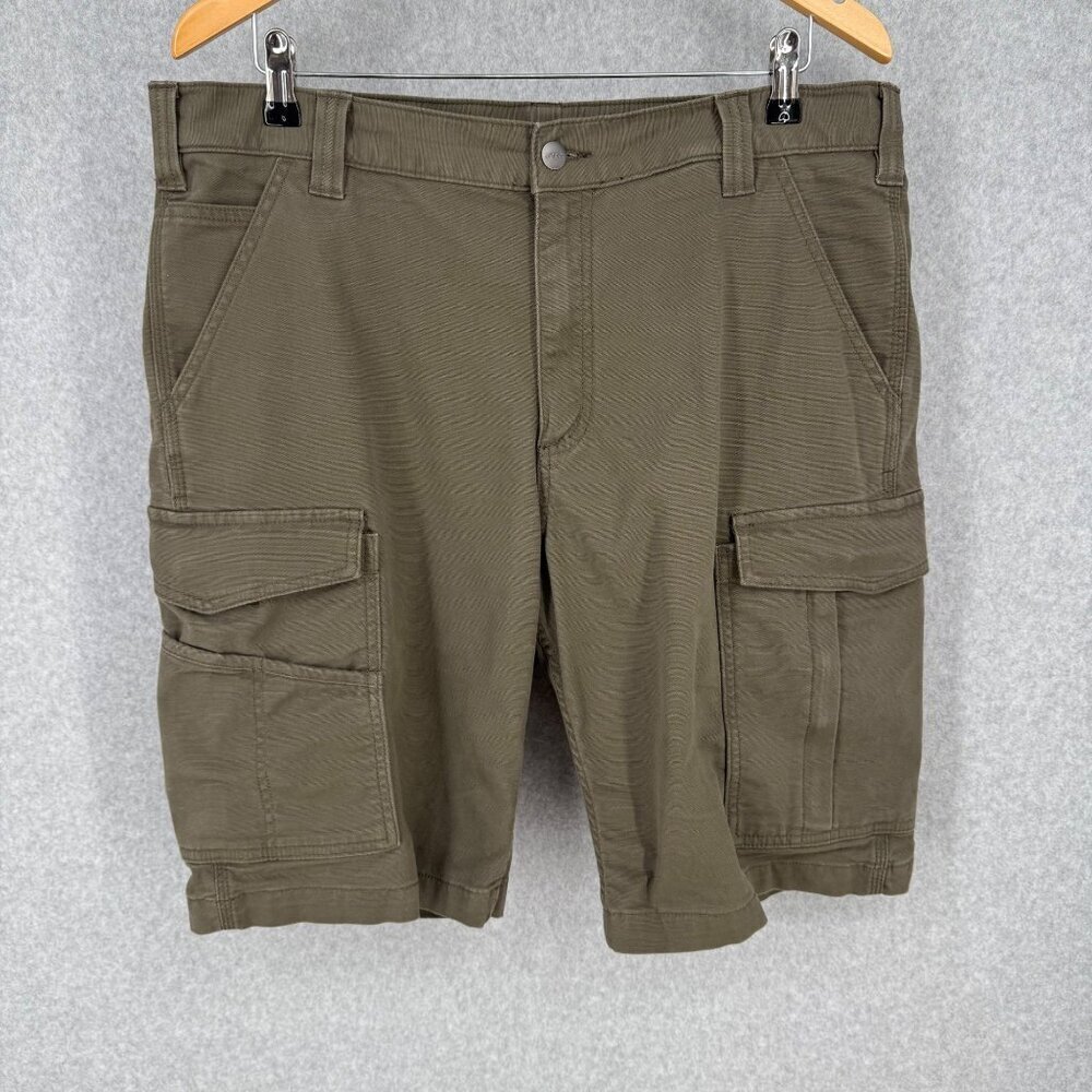 Carhartt Mens Relaxed 11 Rigby Cargo Work Short Size 36 Tarmac Green Rugged Flex